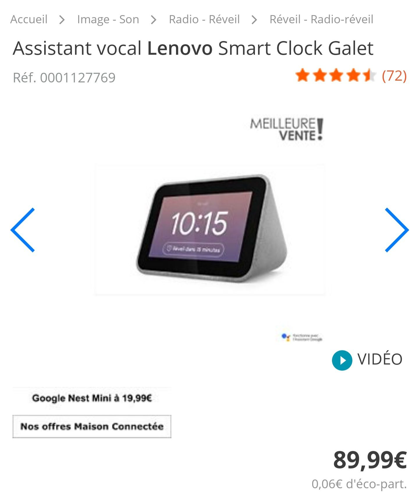 Reveil Connecte 4 Lenovo Smart Clock Dealabs Com