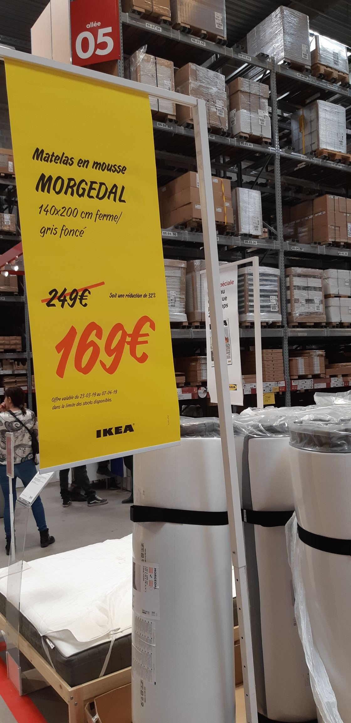 Matelas Ikea Morgedal Ferme 140x200 Cm Gris Fonce Dealabs Com