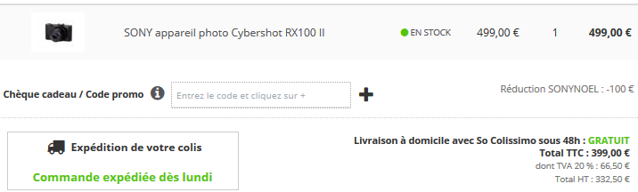 sony cybershot RX100 II 399€  21525415