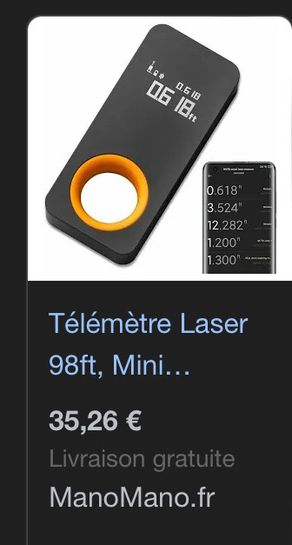 HOTO Télémètre Laser Bluetooth, Mètre Laser Rechargeable, 0,05 – 30m,  Précision ±2 mm, m/ft + en Unités Commutables, Charge de Type C, pour  Décoration Intérieure et Design : : Bricolage