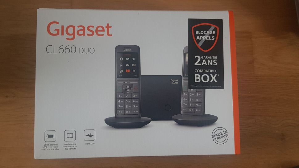 Pack 2 téléphones Gigaset CL660 Duo - anthracite, sans répondeur (via ODR  de 15 euros) –