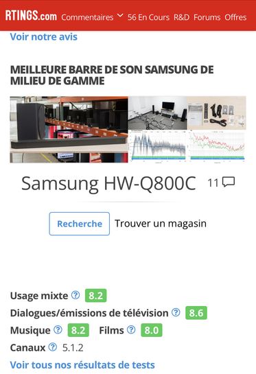 La barre de son Samsung HW-Q800C/ZF à 325€ au lieu de 799€ grâce à cette  offre de remboursement - CNET France