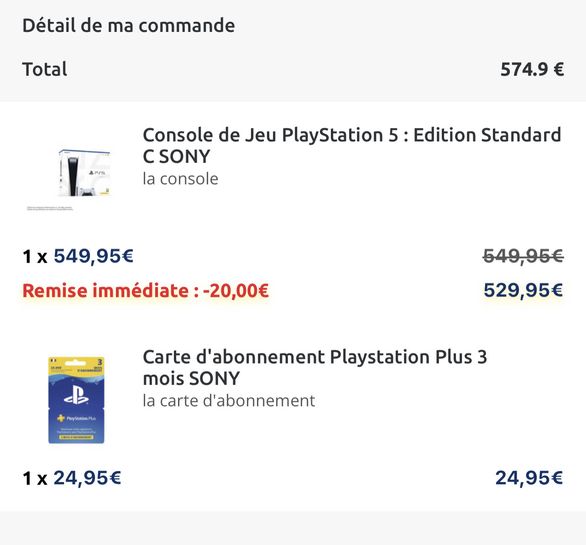 LE COIN DES BONNES AFFAIRES Sony - PS5 Standard + Jeux x3 + Carte