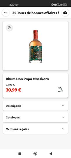 Don Papa - Rhum hors d'âge - Masskara - 70cl - 40°