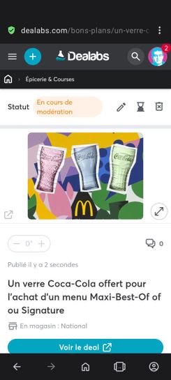 McDo : verre Coca offert pour un menu acheté