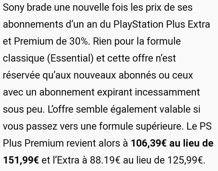 PS4, PS5 : 25% de remise sur l'abonnement PS Plus 12 mois sur  - Le  Parisien