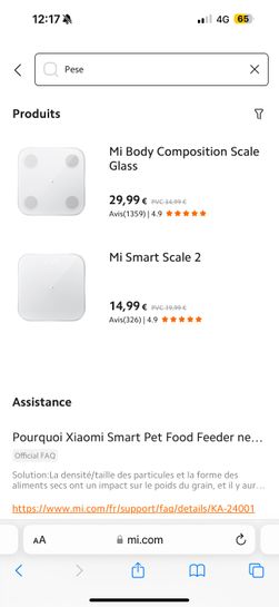 Balance connectée Xiaomi Version 2,Mi Body Composition Scale 2 à 14€99