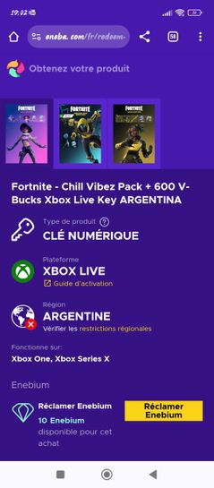 Fortnite - Chill Vibez Pack + 600 V-Bucks Xbox Live Key ARGENTINA