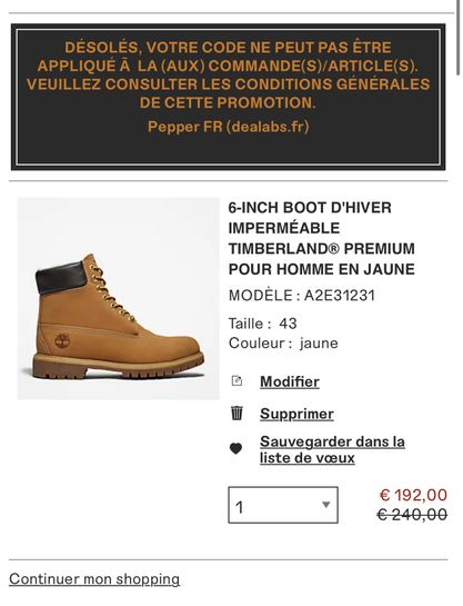 6-inch Boot d'hiver imperméable Timberland® Premium pour homme en jaune