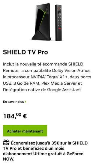 Nvidia SHIELD TV Pro (Support SHIELD Vendu Separement) - Android