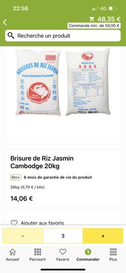 Sac de riz naturellement parfumé jasmin long grain - 20kg –