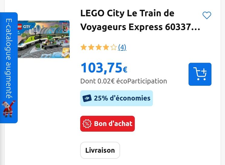 LEGO® 60337 City Le Train de Voyageurs Express, Jouet de