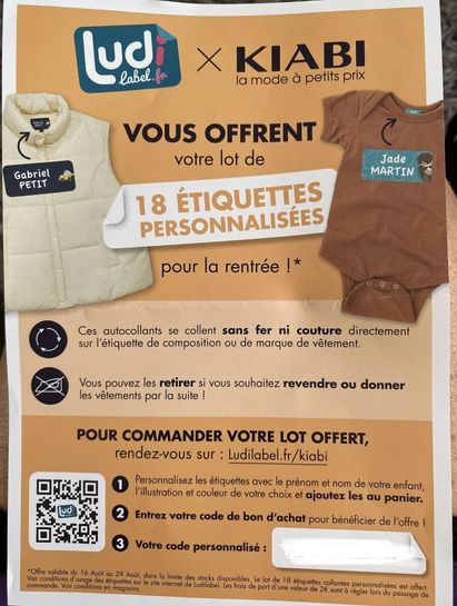 Ludilabel  Etiquettes pour vêtements autocollantes et personnalisées