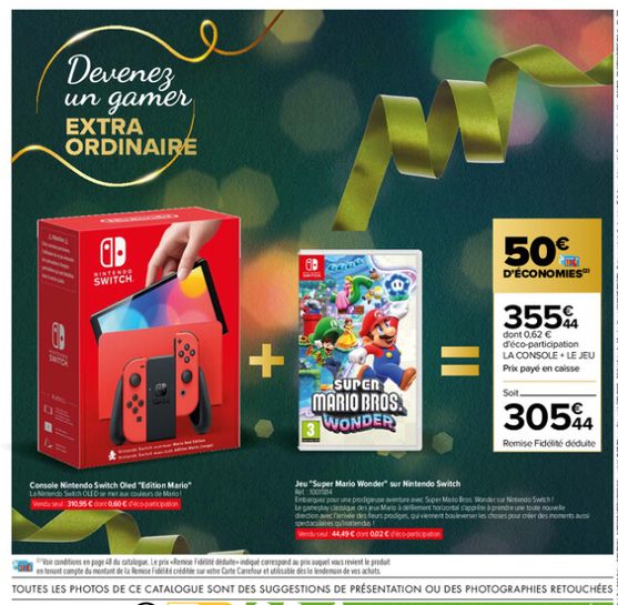 Le pack Nintendo Switch OLED Édition Mario rouge + Super Mario