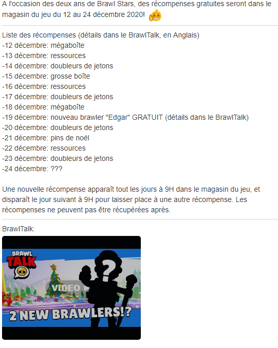 Un Cadeau Offert Chaque Jour Sur Brawl Stars Ex Une Megaboite Offerte Dematerialise Dealabs Com - comment avoir léon gratuitement sur brawl stars