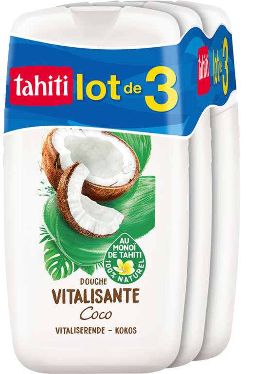 Lot de 3 Gel Douche Tahiti (Différentes variétés) - 3x250 ml (via 3,46€ sur la carte)