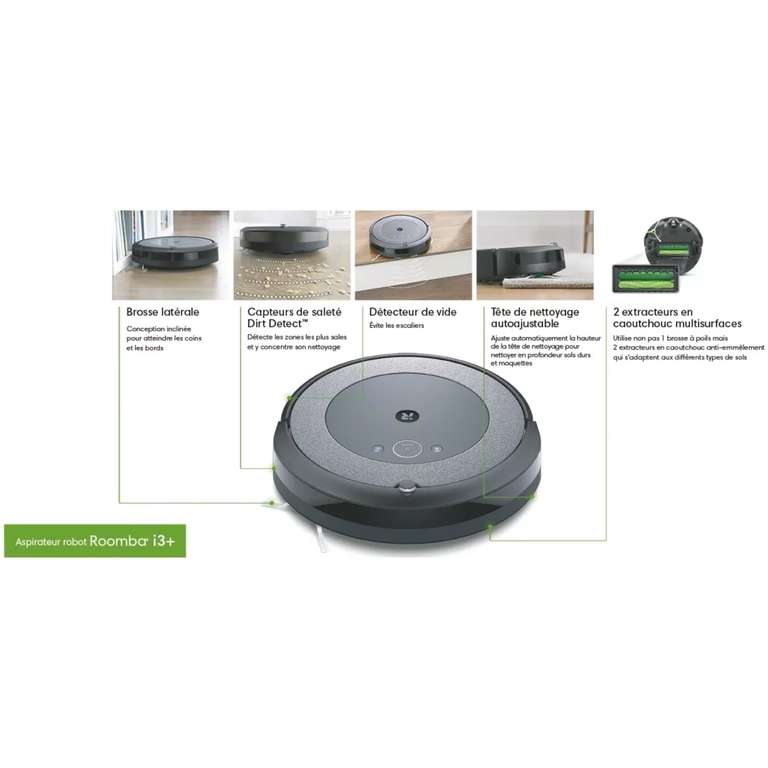 Aspirateur robot iRobot Roomba i5+ i5658 + Robot nettoyeur iRobot Braava Jet M6138 (Google Assistant & Alexa)