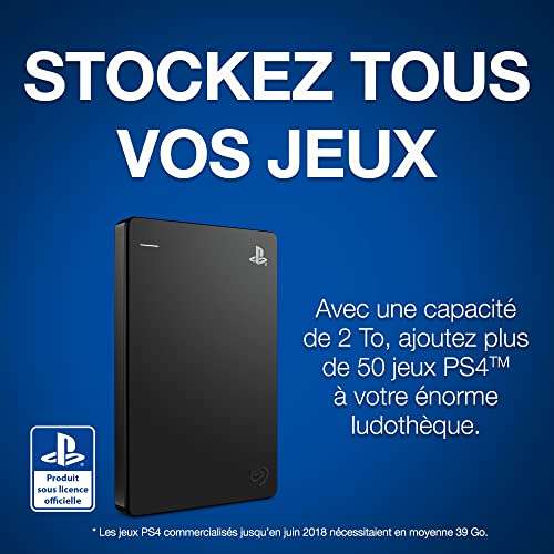 Disque dur externe 2.5" Seagate Game Drive (STGD2000200) - 2 To, USB 3.0