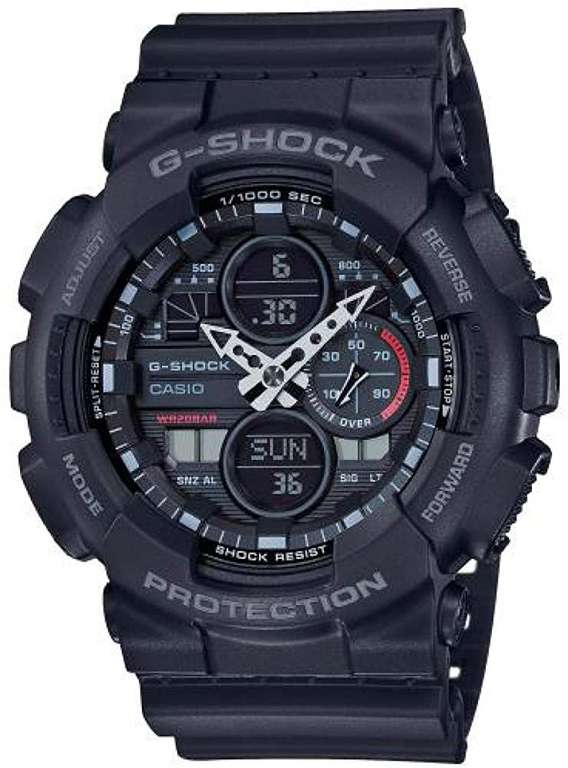 Montre Casio G-Shock GA-140-1A1ER pour Homme - Noir, chronographe, étanchéité 20 bars (via coupon)