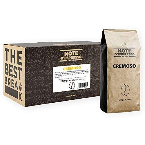 Lot de 2 paquets de café en grains Note d'Expresso Cremeso - 2 x 1 kg