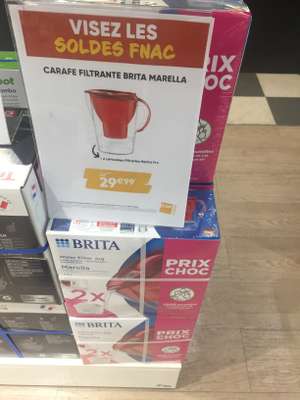 Carafe Filtrante Marella rouge (2,4L) inclus 2 cartouches filtrantes MAXTRA  PRO All-in-1 BRITA à Prix Carrefour