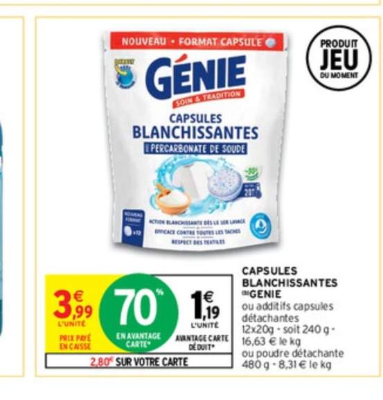 Génie Lessive spécial blanc à la main genie sans frotter - En