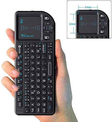 Mini Clavier Rii K01X1 sans Fil - AZERTY, 2,4 Ghz, Touchpad (Vendeur tiers)