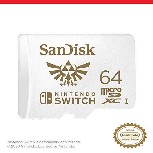 Carte mémoire microSDXC SanDisk pour Nintendo Switch - 64 Go