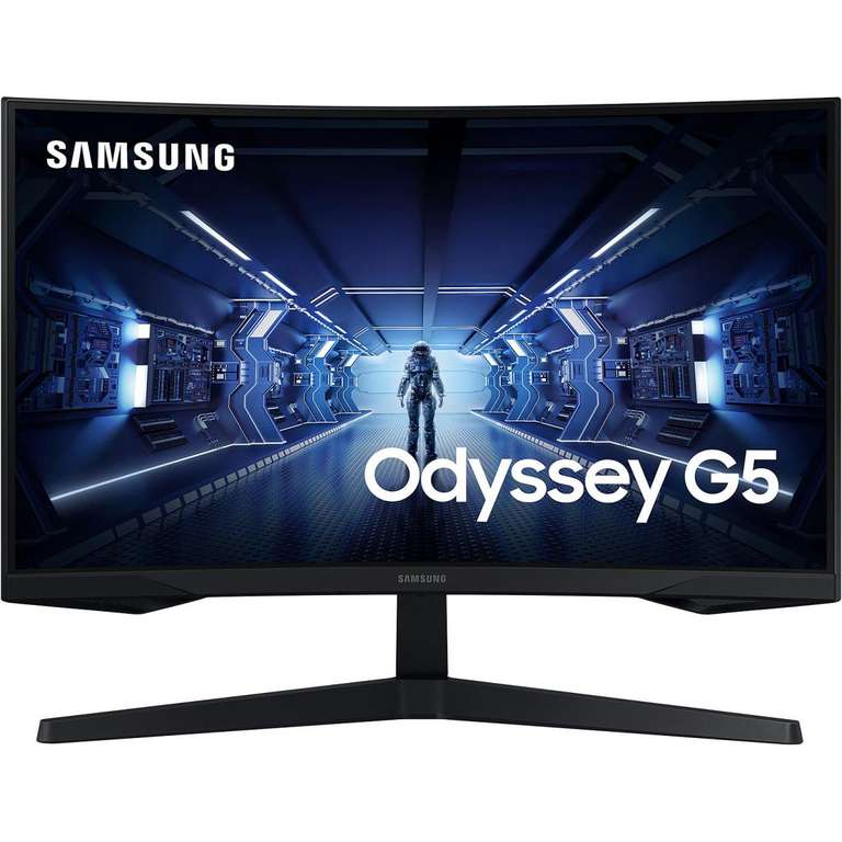 Lot de 2 écrans PC 27" incurvés Samsung Odyssey G5 - Dalle VA, WQHD, 144Hz, 1ms, FreeSync Premium