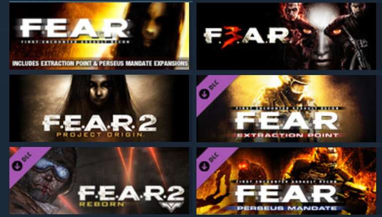 F.E.A.R. Complete Pack: F.E.A.R. Platinum + F.E.A.R. 2 Project Origin & DLC Reborn + F.E.A.R. 3 sur PC (Dématérialisé - Steam)