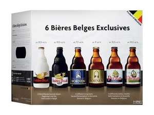 Coffret de 6 bières belges exclusives ambrées, blondes et brunes - 6x33 cl