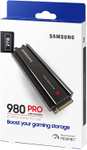 SSD Interne NVMe M.2 PCIe 4.0 Samsung 980 PRO MZ-V8P2T0CW - 2 To, Dissipateur inclus, Compatible PS5 (Frontaliers Belgique)