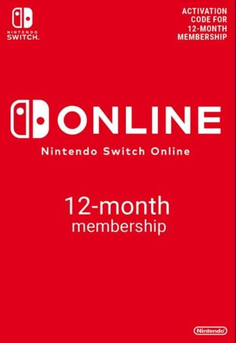 Abonnement Nintendo Switch Online de 12 mois (Dématérialisé)