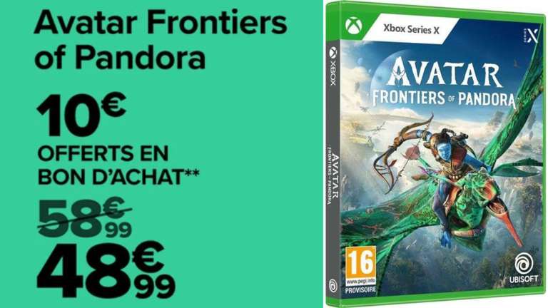AVATAR FRONTIERS PANDORA Xbox Series X à Prix Carrefour