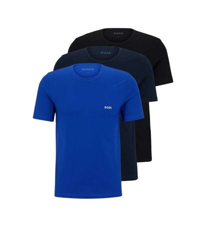 Pack de 3 T-shirts de base Boss - Bleu, Noir et Marine, Plusieurs Tailles Disponibles (esdemarca.com)