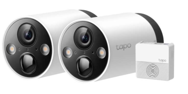 Kit de 2 caméras extérieures Tapo c420 sur batterie + hub