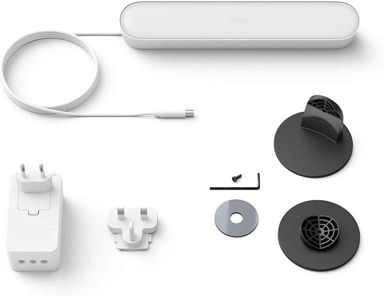 Lampe Philips Hue Play White & Color Ambiance (kit de base) - Blanc, fonctionne avec Alexa, Google Assistant et Apple Homekit