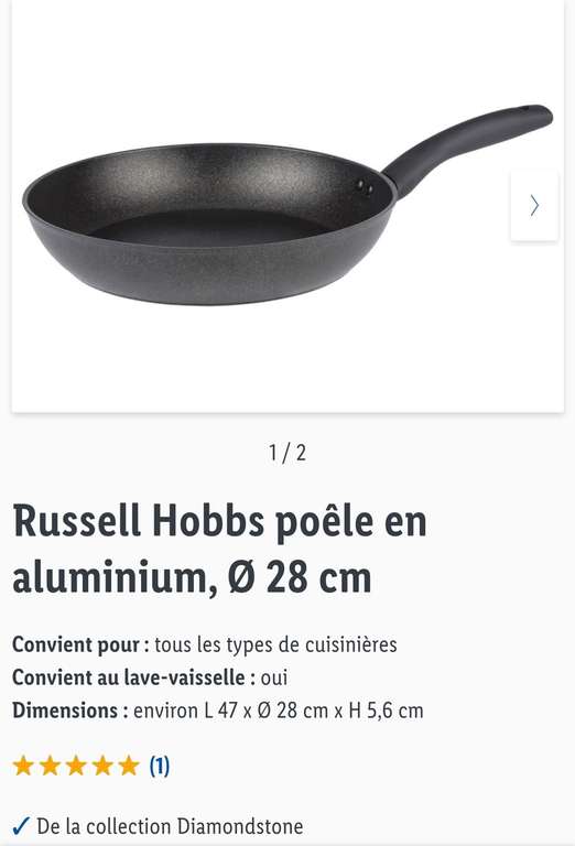 Russell Hobbs poêle en aluminium - Ø 28 cm