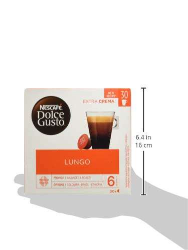 Pack de 3 boîtes de 30 capsules Nescafé Dolce Gusto Lungo - 90 Capsules