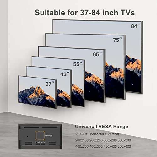 Support Mural TV Perlegear pour écran 37-84 Pouces - Jusqu'à 60kg (Via coupon - Vendeur Tiers)