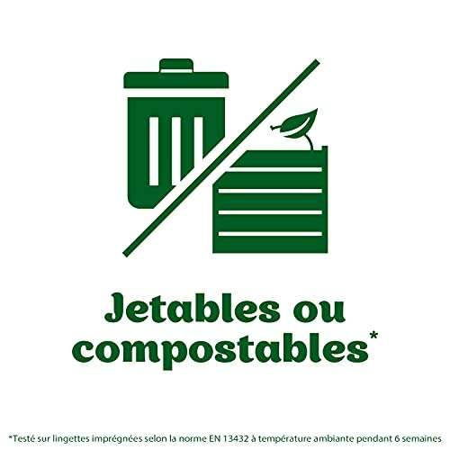 Lot de 8×80 lingettes antibactériennes et désinfectantes St-Marc - compostable (12,66€ via coupon)