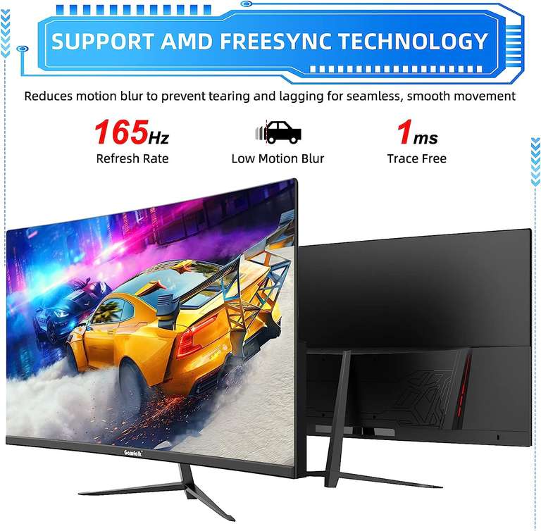 Ecran de PC incurvé 27" Gawfolk - 165Hz, 1080p, FreeSync & Eye-Care Technology, VESA (Via coupon - Vendeur tiers)