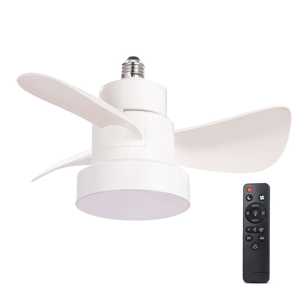 Ventilateur LED Wonderlamp - filetage E27 CCT 3000-4000-6000 K Dim, intensité réglable 15 W, silencieux (Vendeur tiers)