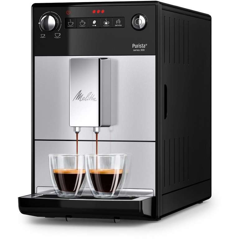 Machine à café à grain expresso broyeur Melitta Purista F230-101 - 1450 W, 1,2 L, 15 bars, argenté
