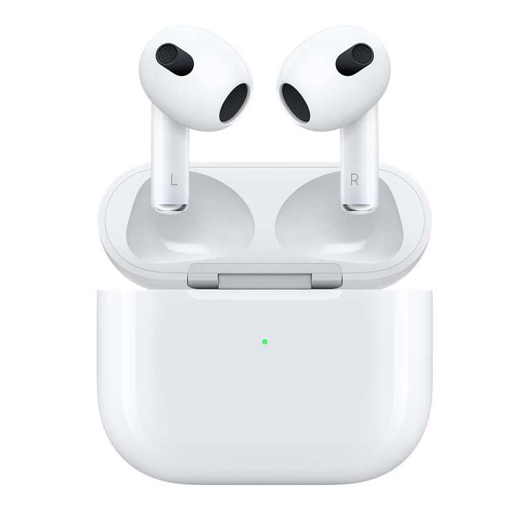 Ecouteurs sans-fil Apple AirPods 3 (2022) avec boîtier de charge Magsafe (via 64€ sur la carte) - Drives Participants
