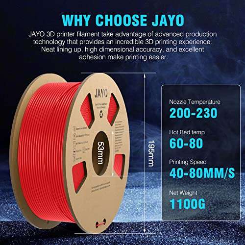 [Prime] Lot de 3 bobines de filament 3D PLA Jayo Sunlu - 3 x 1,1 Kg (vendeur tiers)