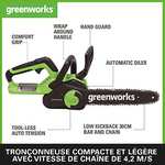 Tronçonneuse Greenworks G40CS30IIK2 avec batterie et chargeur (via coupon)