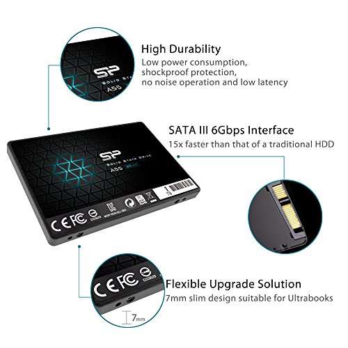 SSD Interne 2.5" Silicon Power - 1To, 3D NAND A55 SLC (Vendeur Tiers)