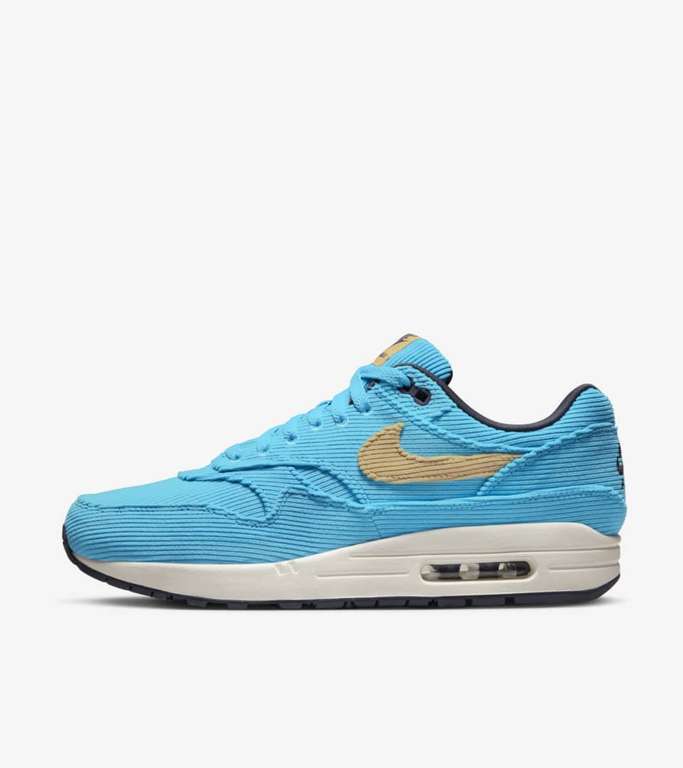 Chaussures Nike Air Max 1 Corduroy Baltic Blue - tailles diverses (kith.com)