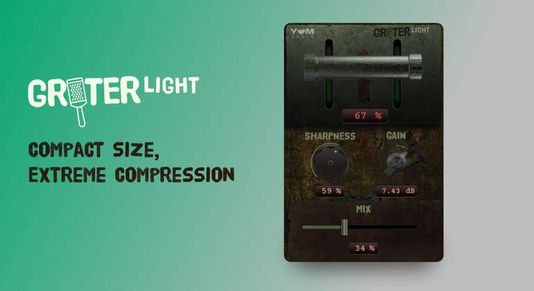 Plugin Grater Light Compressor Gratuit sur PC & Mac (Dématérialisé - VST / AU / AAX) - yum-audio.com